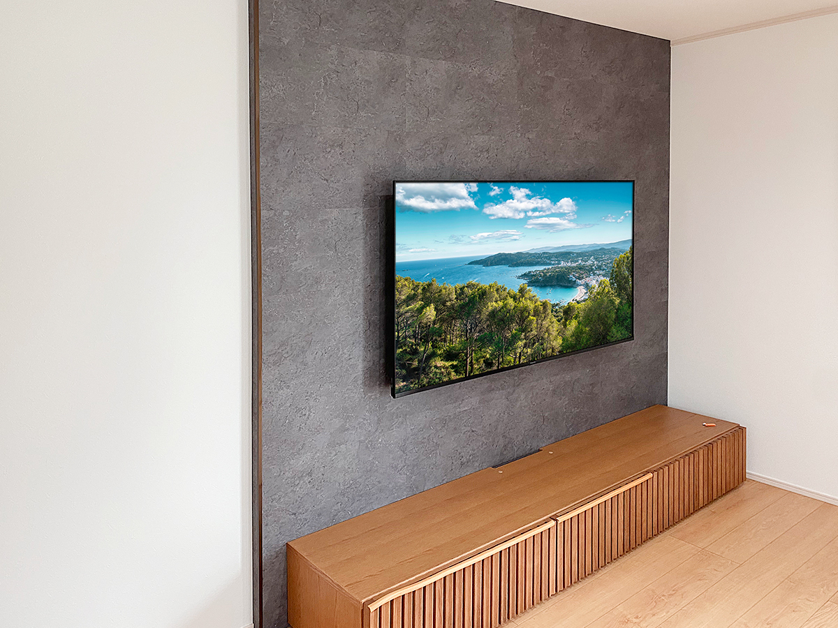 PIXYの外装には石目調タイルのエアストーンのほかにもサンゲツのアクセント壁紙クロス、LIXILのエコカラットなどからお選びいただけます。