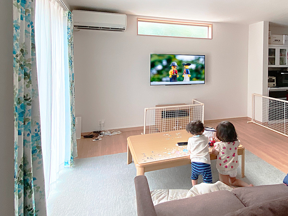 愛知県日進市で50インチ液晶テレビ(50M540X)を壁掛け CATO施工事例610