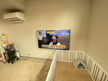 【ウッドフレンズ 】愛知県でソニーのKJ-65X80Lを壁掛け