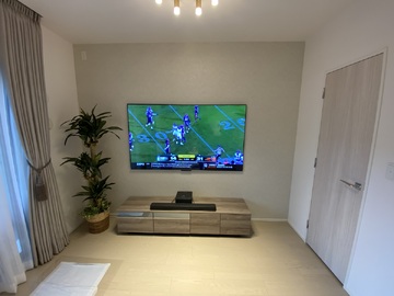 【分譲マンション】埼玉県でLGのOLED77M3PJAを壁掛け