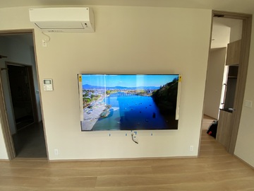 【一条工務店】愛知県でハイセンスの75U8Rを壁掛け