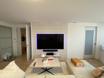 【分譲マンション】東京都でソニーのK-75XR90を壁掛け