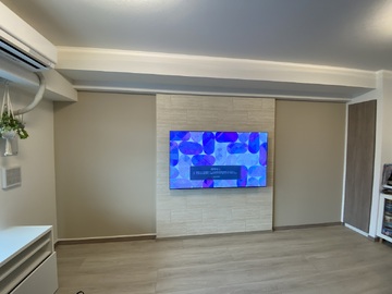 【分譲マンション】東京都でLGのOLED65C2PJAを壁掛け