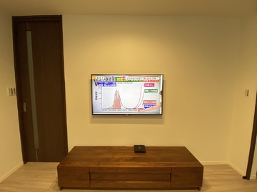 【アールプランナー】愛知県でソニーのKJ-49X8500Gを壁掛け