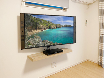 愛知県豊明市でソニーブラビア55インチ液晶テレビ（KJ-55X9500E)を純正金具で壁掛け