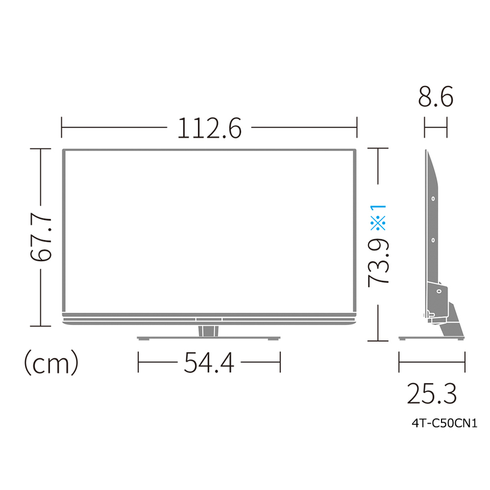 シャープ アクオス CN1シリーズ 4T-C50CN1 壁掛けテレビ専門店が