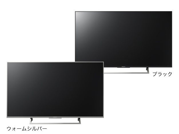 お手頃な43インチモデルです。カラーはブラックとウォームシルバーの2色から選べます。