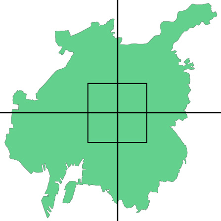 名古屋市昭和区は地理的に名古屋市のほぼ中央に位置します。